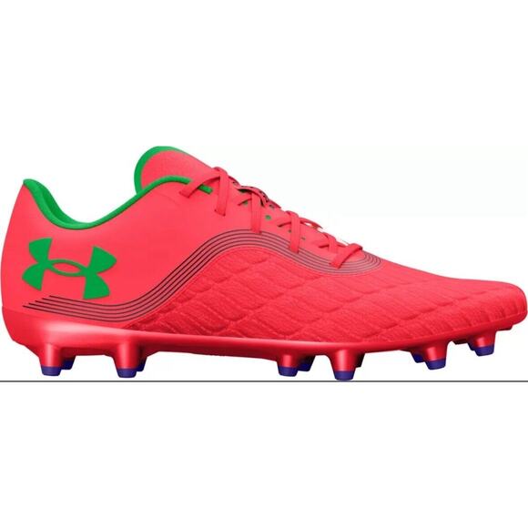 Under Armour Magnetico Pro 3 FG Women Soccer Cleats Sz 6 Red/Green 3027497-600 - Picture 2 of 6